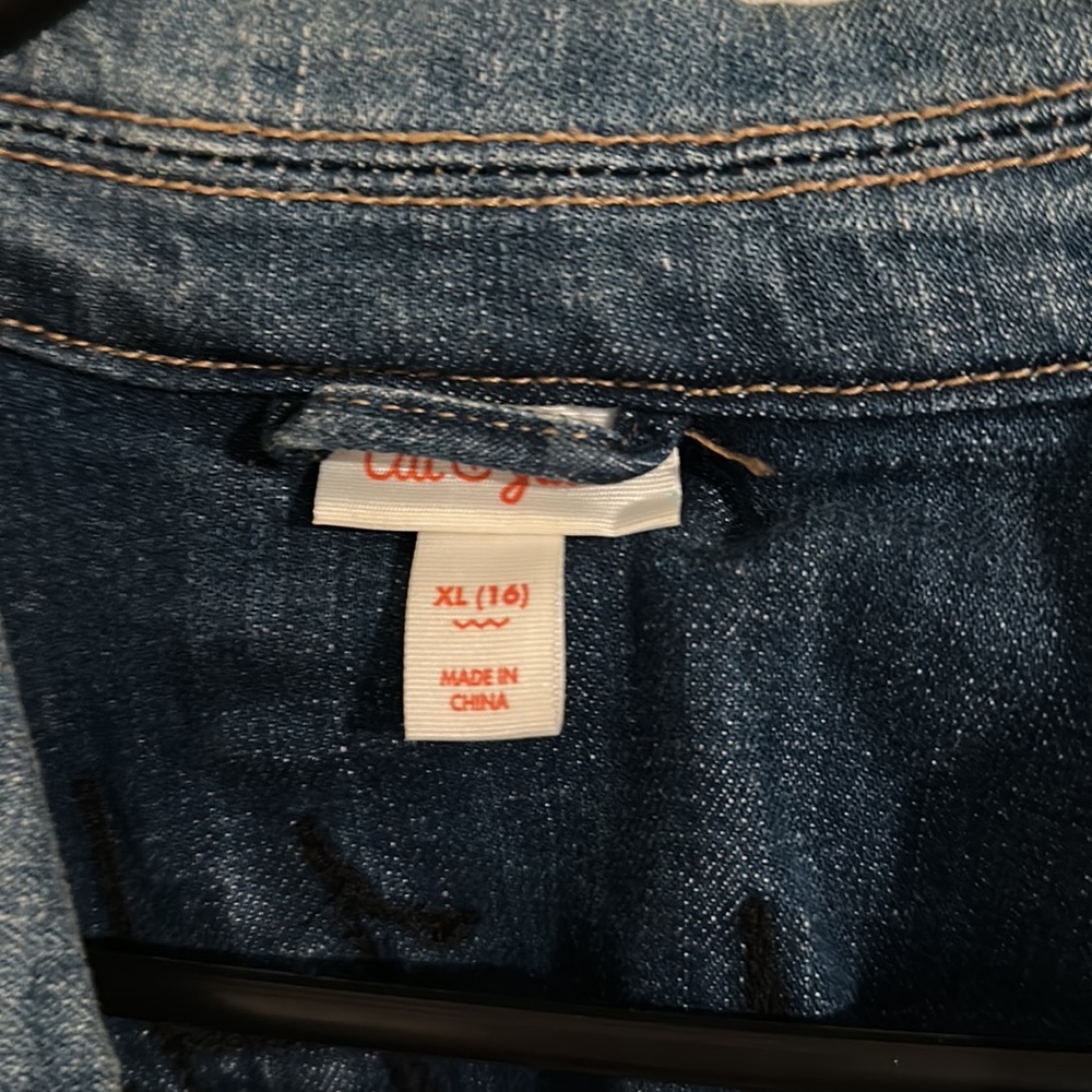 Cat And Jack Patch Work Denim Jacket - image 3